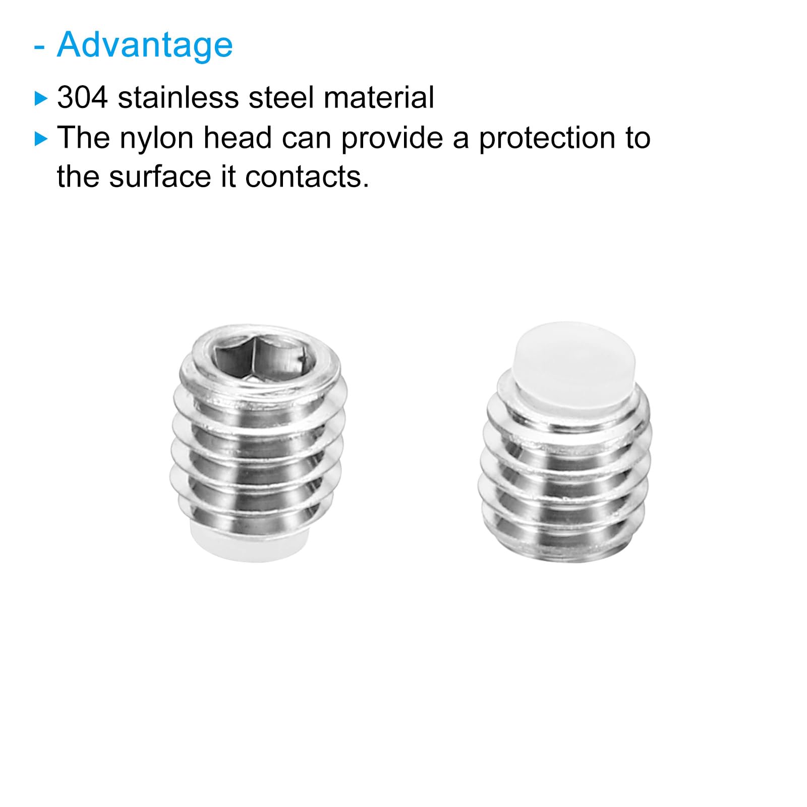 PATIKIL M6x6mm Nylon Tip Grub Screw - Image 4