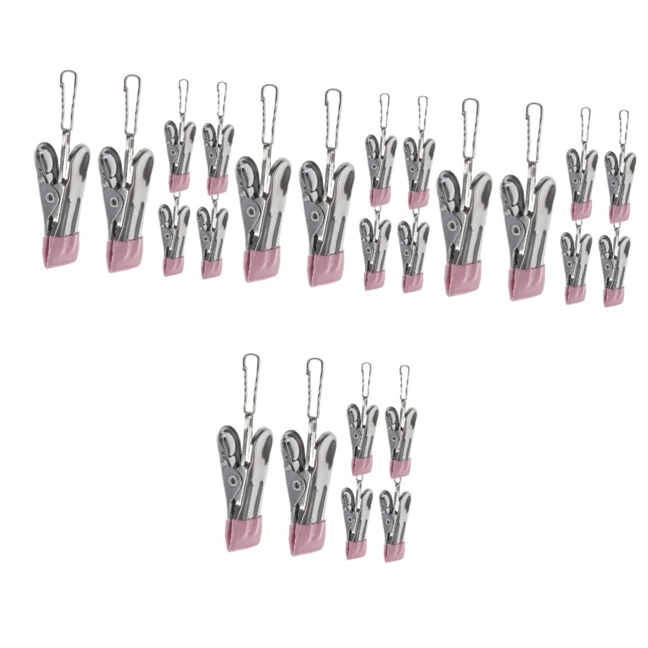 Alipis 4 Set Di Mollette Per Bucato Robuste Grucce Per Uso Esterno Per Balcone Armadio E Giardino 6 Pezzi*4