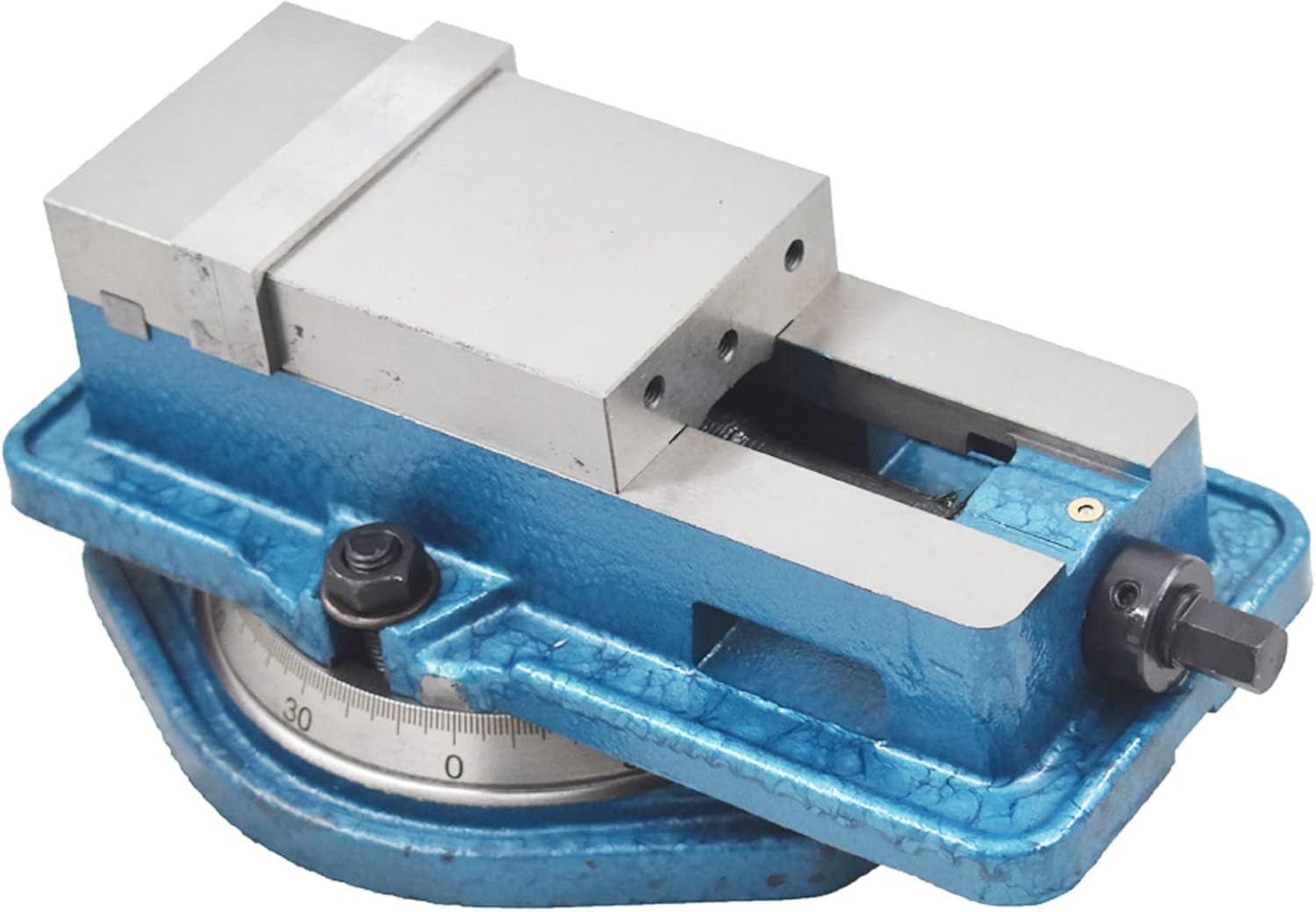kimllier 3 Inch Heavy Duty Milling Machine Vise Ductile Iron Accuracy Lock Down Vise with 360 Degree Swiveling Base Fit for Finishing Milling and Drilling Machines Parts