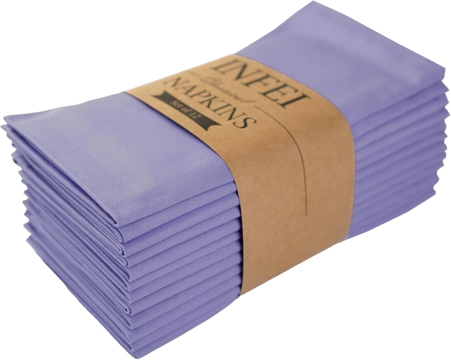 Servilletas de Tela Algodón Lavanda - Set de 12 - 43x43 cm