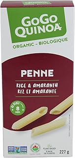 GoGo Quinoa Pasta Rice & Quinoa Penne | Organic | Gluten-Free | Non-GMO | Vegan | Made in Canada | Corn-Free, Dairy-Free, Egg-Free, Soy-Free | 227g