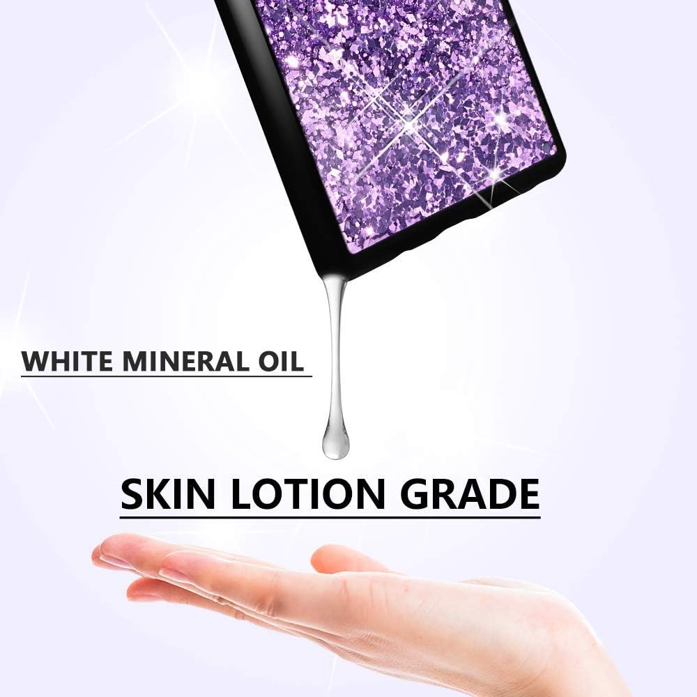 Caka Galaxy Note 9 Case, Galaxy Note 9 Glitter Case Starry Night Series Fashion Luxury Bling Flowing Liquid Floating Sparkle Glitter Girly Soft TPU Black Case for Samsung Galaxy Note 9 (Purple)