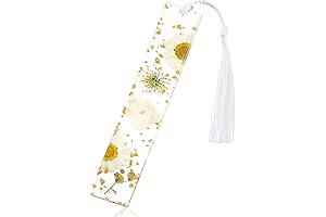 Enthralling Resin Bookmark Adorned with Pressed Floral Charm