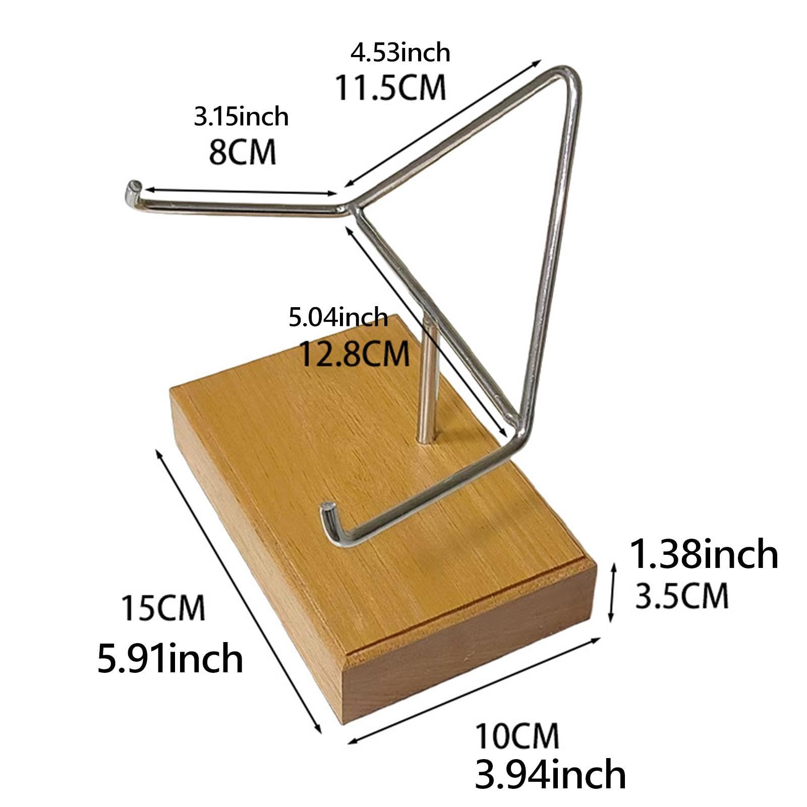 Support en Métal, Présentoir de Décoration Intérieure avec Base en Bois pour Pierres et Petits Objets de Collection, Style A