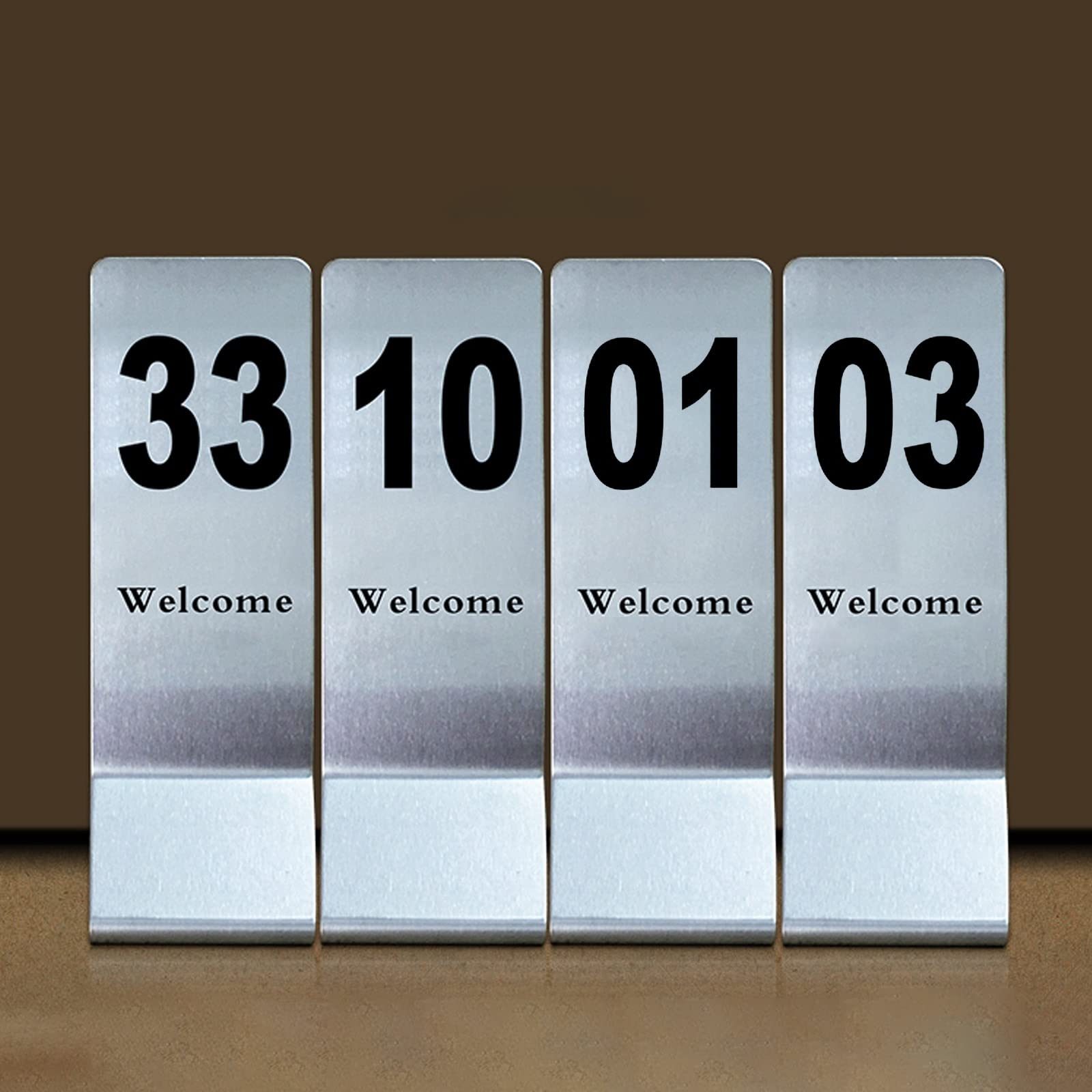 MYUYEE Heavy Duty Number Cards, Restaurant Bar Place Table Marker, Standing Table Number, Perfect For Restaurants, Establishments & Special Events (45682-155 * 60Mm)