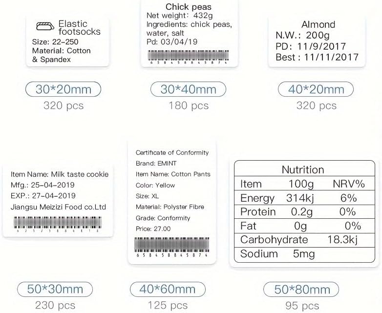 B21 Label of 3 Rolls White 40x30mm for NIIMBOT B1 B21 B3S Label Maker, Waterproof,Self-Adhesive Label Paper Office and Home Labeling Tape Replacement. - Image 5