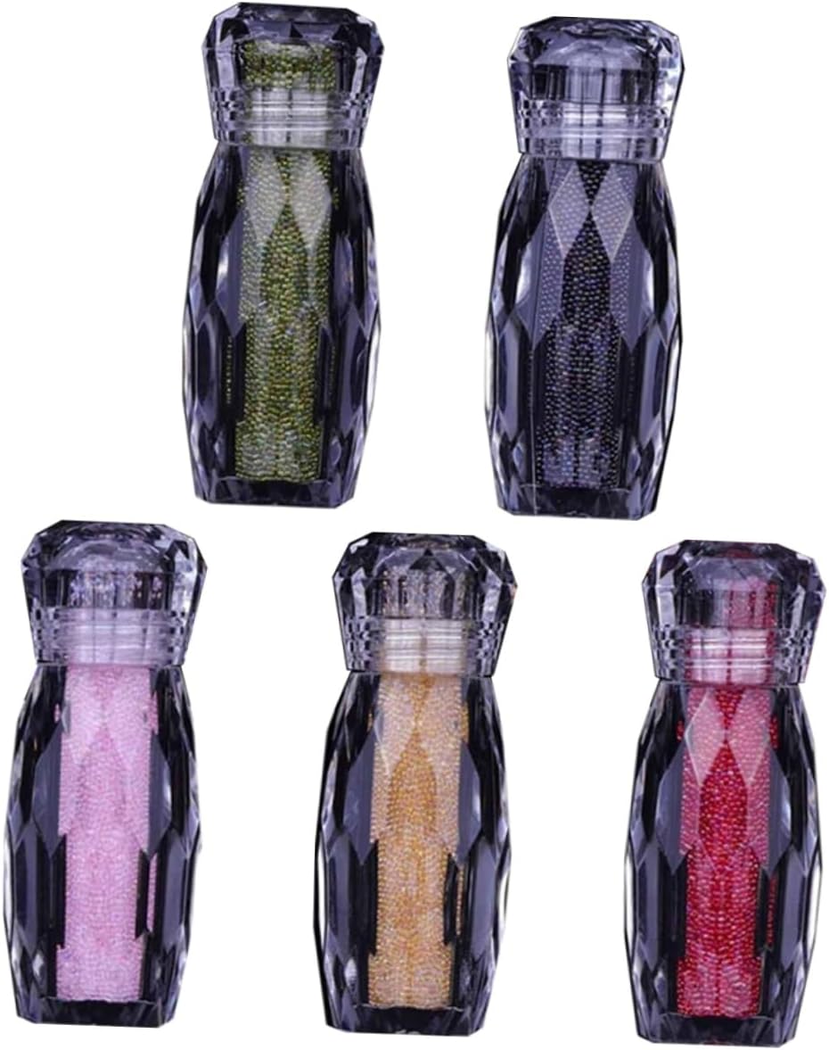 Balacoo 15 pcs Nail Decorations for Nail Art 3D Pixie Crystals for Nails Micro Pixie Beads Gravel Nail Crystals Nail Beads Multicolor Rhinestones Nail Art Rhinestones Symphony Beading