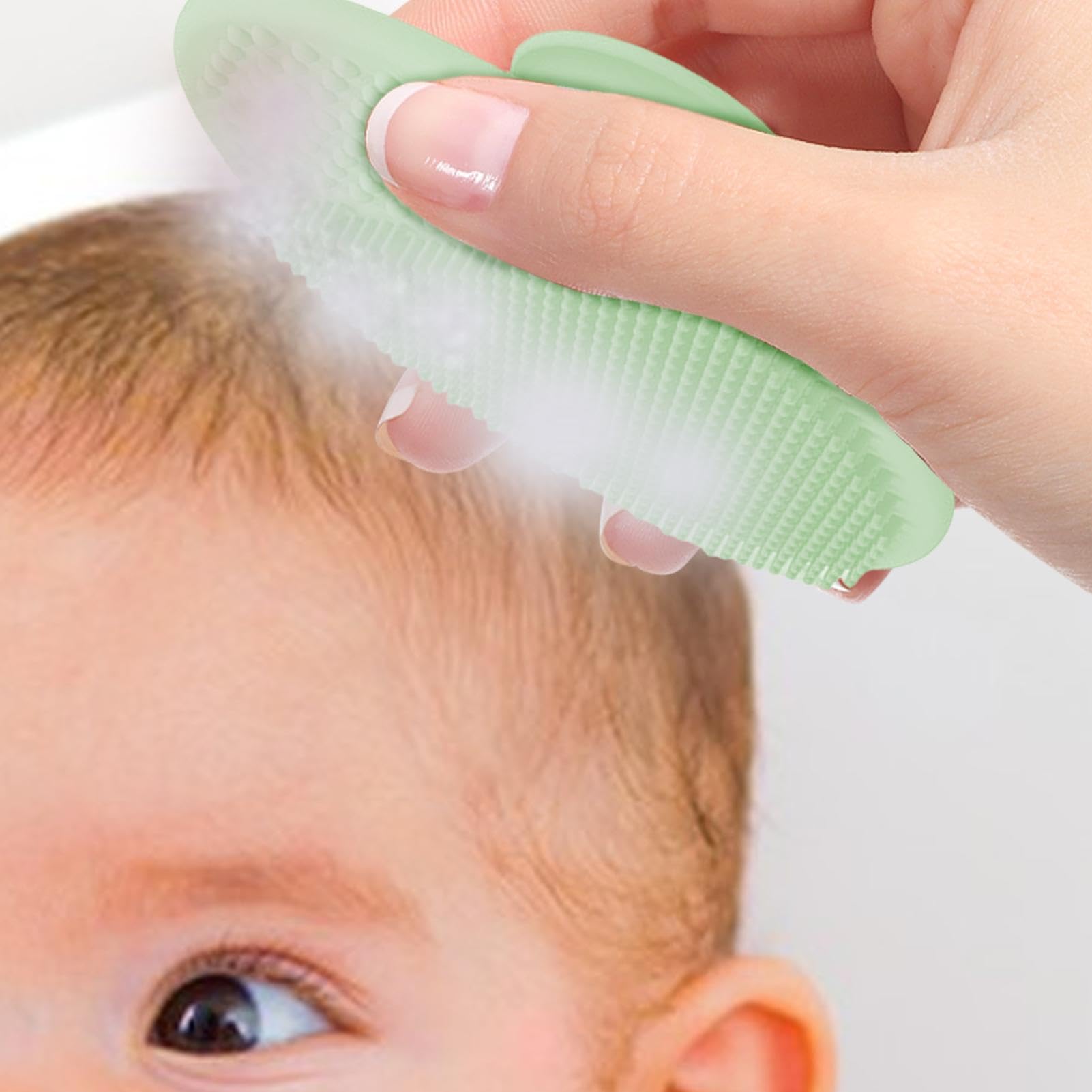 Brosse pour cuir chevelu de bébé - Brosse pour croûtes de lait pour bébé | Épurateur de cheveux de bébé en silicone | Brosse de bain pour bébé | Épurateur de bain pour bébé | Peigne pour laver les che