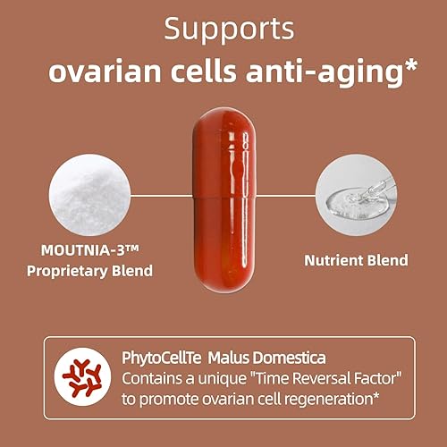 Miniatura 3 de MOUTNIA-3 Apoyo a la salud ovárica, equilibrio hormonal para mujeres y apoyo ovárico con mio-inositol, D-quiro inositol, coenzima Q10, ácido fólico,