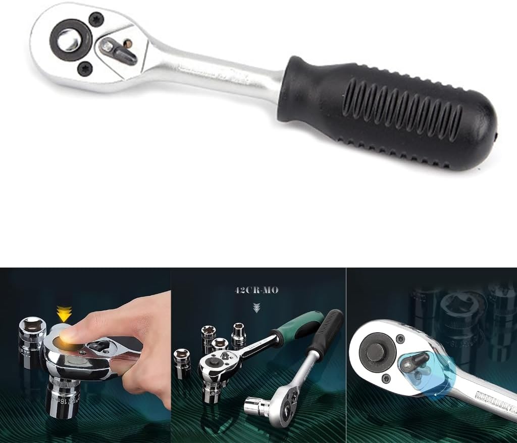 ミニ1/4インチ 3/8インチ 1/2インチ ラチェットレンチ クイックソケット ラチェットレンチ ドライバー 六角トルクレンチセッ