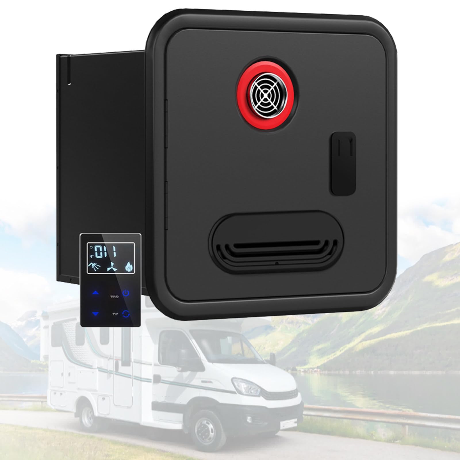 8L/Min RV Tankless Water Heater, 55000 BTU High Altitude Available, DC 12V On Demand Instant Hot Water Heater with Remote Controller &amp; Dual Water Outlet, Compatible with All RVs E
