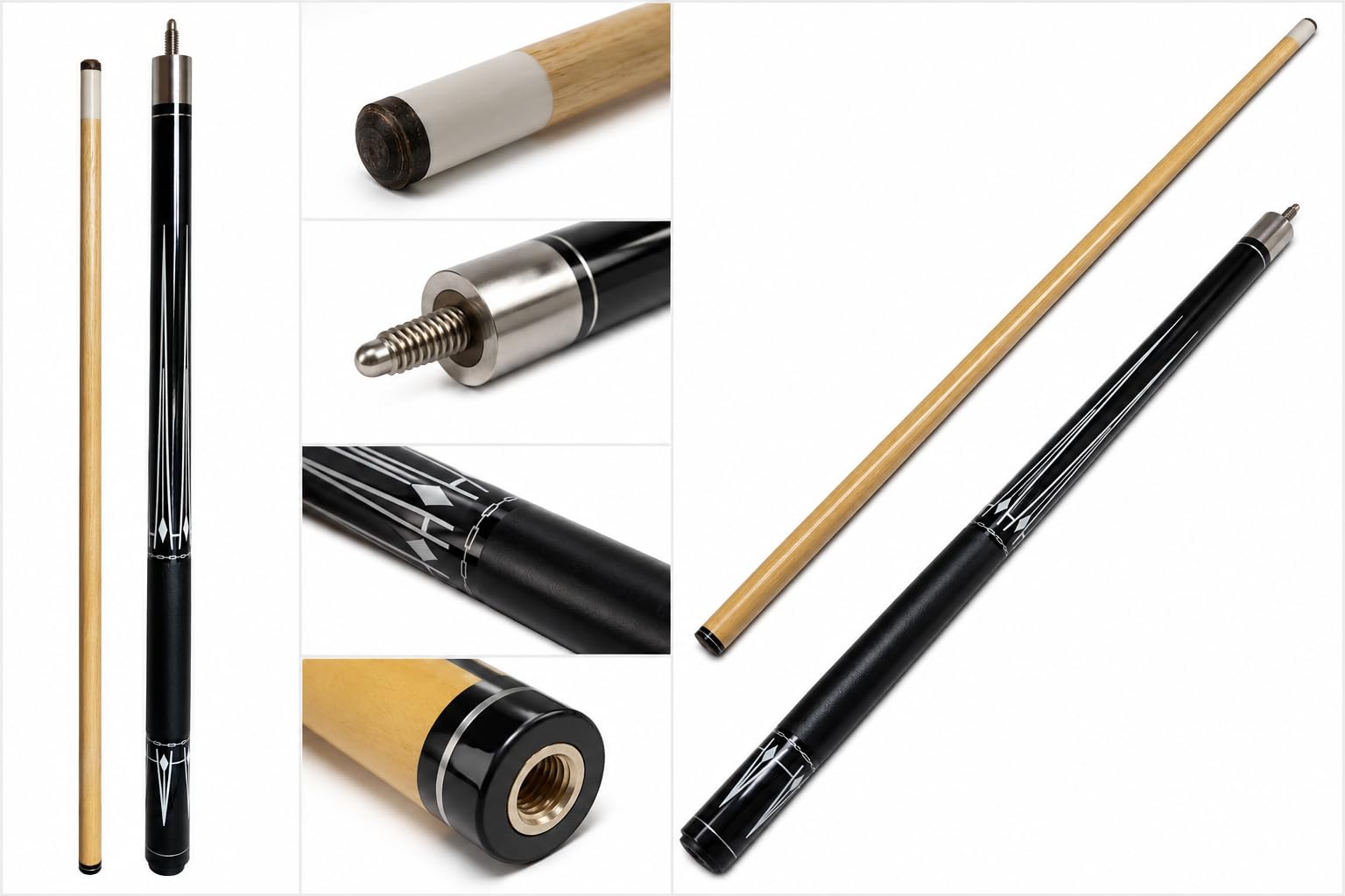 John West Pool Billardqueue JW-2 145 cm 2-teilig mit Griffband