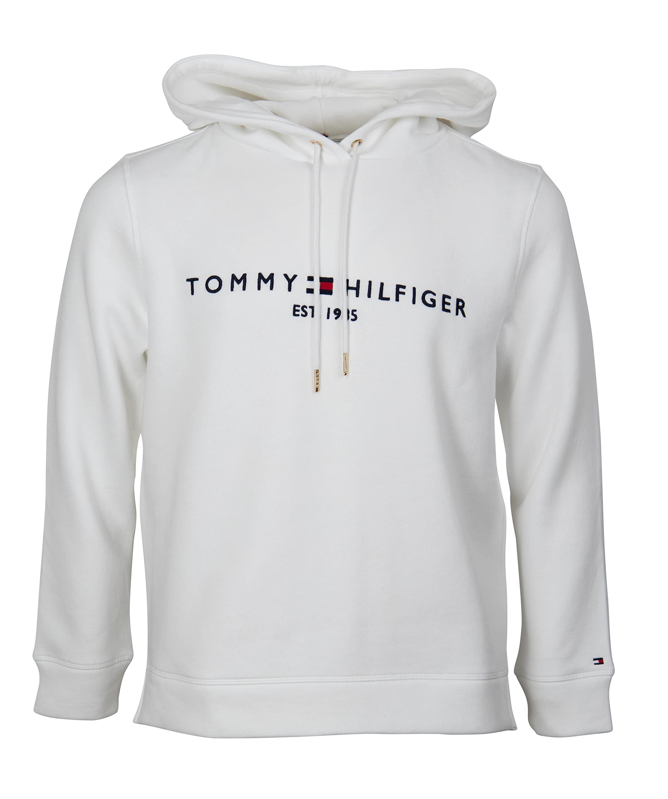 Tommy Hilfiger Essential Hilfiger Hoodie - WHITE YBR - Size 18 (2XL)