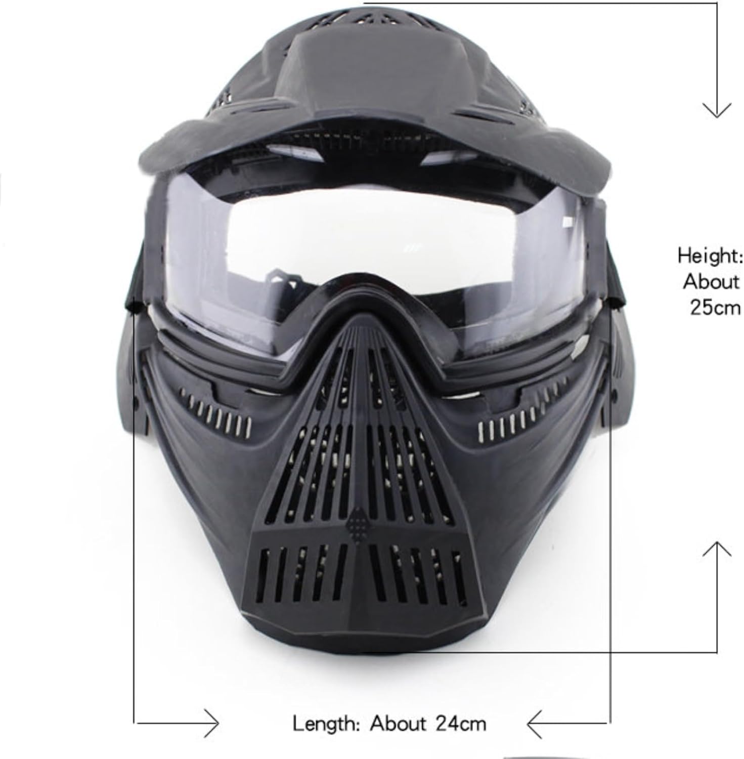 Airsoft Mask, Full Face with Tactical Goggles Mask, Impact Resistant, for Airsoft BB Hunting CS Game Paintball Motocross Skiing