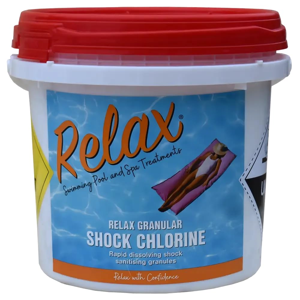 RELAX 5kg Granular Shock Treatment Hot Tub Spa Swimming Pool Chlorine Oxidiser