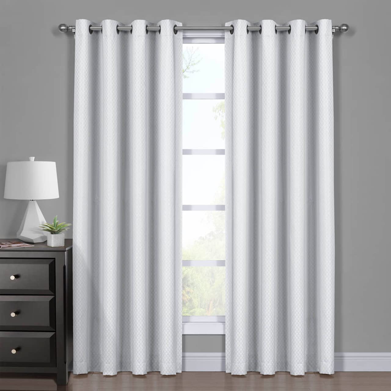 Royal Bedding Fannie - Cortinas rojas con ojales superiores 100% opacas, paneles de cortina de ventana con aislamiento térmico, par/ juego de 2 paneles, 54 pulgadas de ancho x 84 pulgadas de