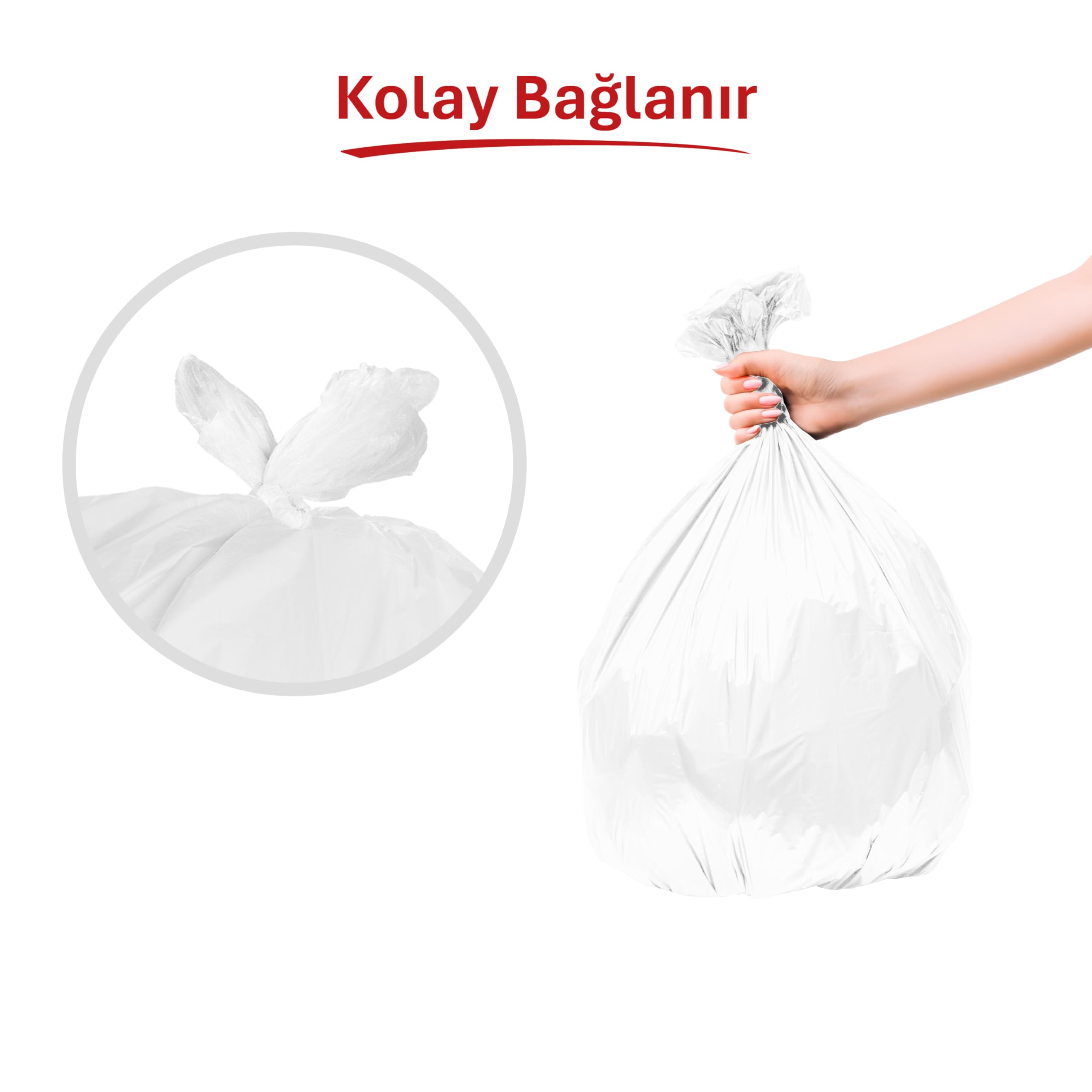 Koroplast Küçük Boy Çöp Poşeti 30'lu 40x50 cm, Sızdırmaz ve Yırtılmaz, Ekonomik Küçük Boy Çöp Torbası, Geri Dönüştürülebilir Atık Torbası, Doğa Dostu, Sürdürülebilir, Güçlü ve Dayanıklı Çöp Poşeti