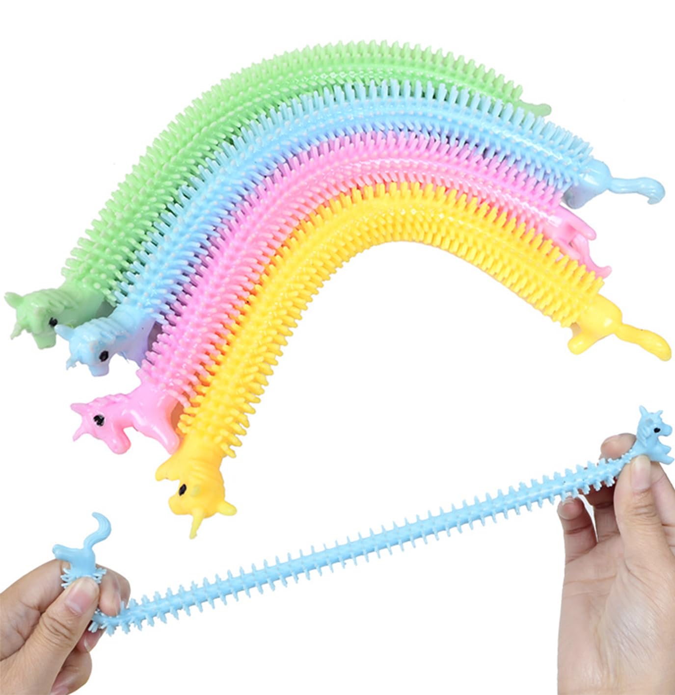 GWAWG 10pcs Dinosaur Unicorn Stretchy Strings Toys 2pcs Mini Animals Soft Squeeze Toys Colorful Sensory Stress Toys for Adults Children with Against Anxiety Autism - Image 4