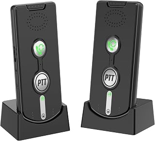 2 Way Wireless Intercom System for Home, 1/2 Mile Long Range, Hands Free Calling, Rechargeable, 120H Standby,Volume Control - Room to Room, Elderly Care, Indoor Outdoor,Use for Home Hospital Hote