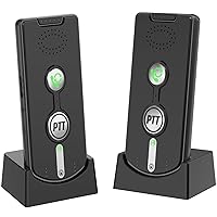 Vista 1 de Sistema de intercomunicación inalámbrico de 2 vías para el hogar, 1/2 milla de largo alcance, llamadas manos libres, recargable, espera de 120