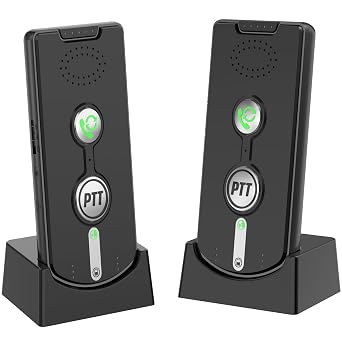 2 Way Wireless Intercom System for Home, 1/2 Mile Long Range, Hands Free Calling, Rechargeable, 120H Standby,Volume Control - Room to Room, Elderly Care, Indoor Outdoor,Use for Home Hospital Hote