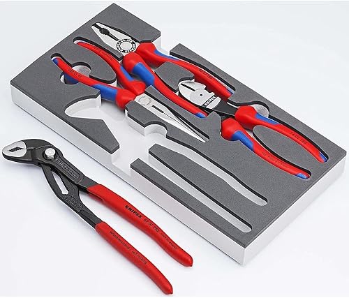 Miniatura 3 de KNIPEX - Herramientas 00 20 01 V15 - Juego de alicates básicos de 4 piezas en bandeja de espuma (002001V15)