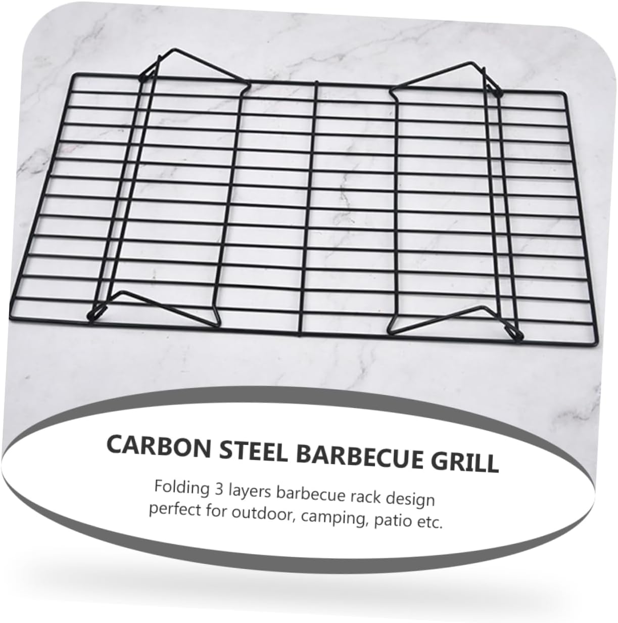 Camping Grill Rack Barbecue Grate Heat Resistant BBQ Grilling Accessory for Outdoor Cooking for Camping and Picnics