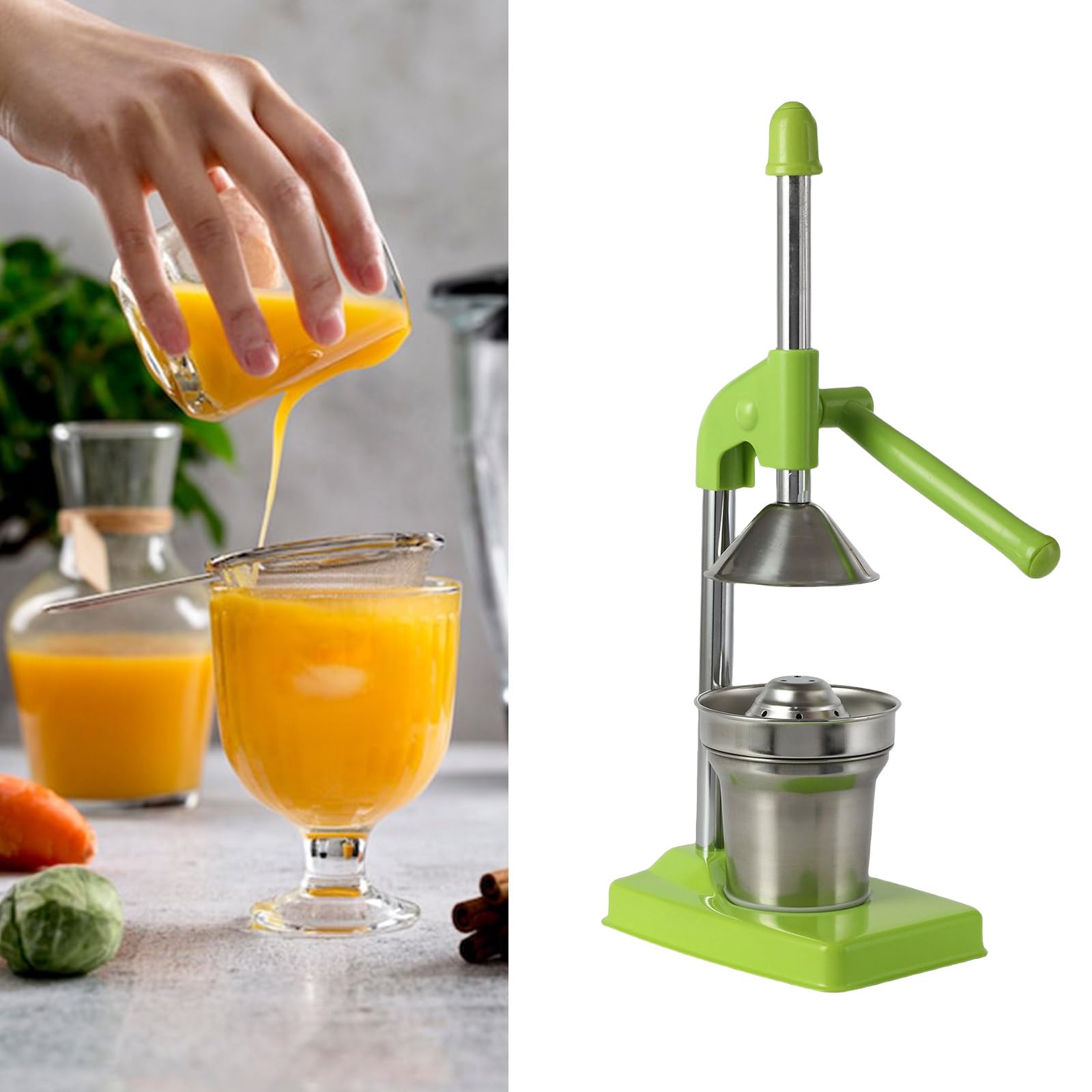 Manuelles Entsaftungswerkzeug aus 304Edelstahl, kleines Küchenwerkzeug, manuelle Säftpresse, Obstpresse, Küchenzubehör, Heimsafthersteller