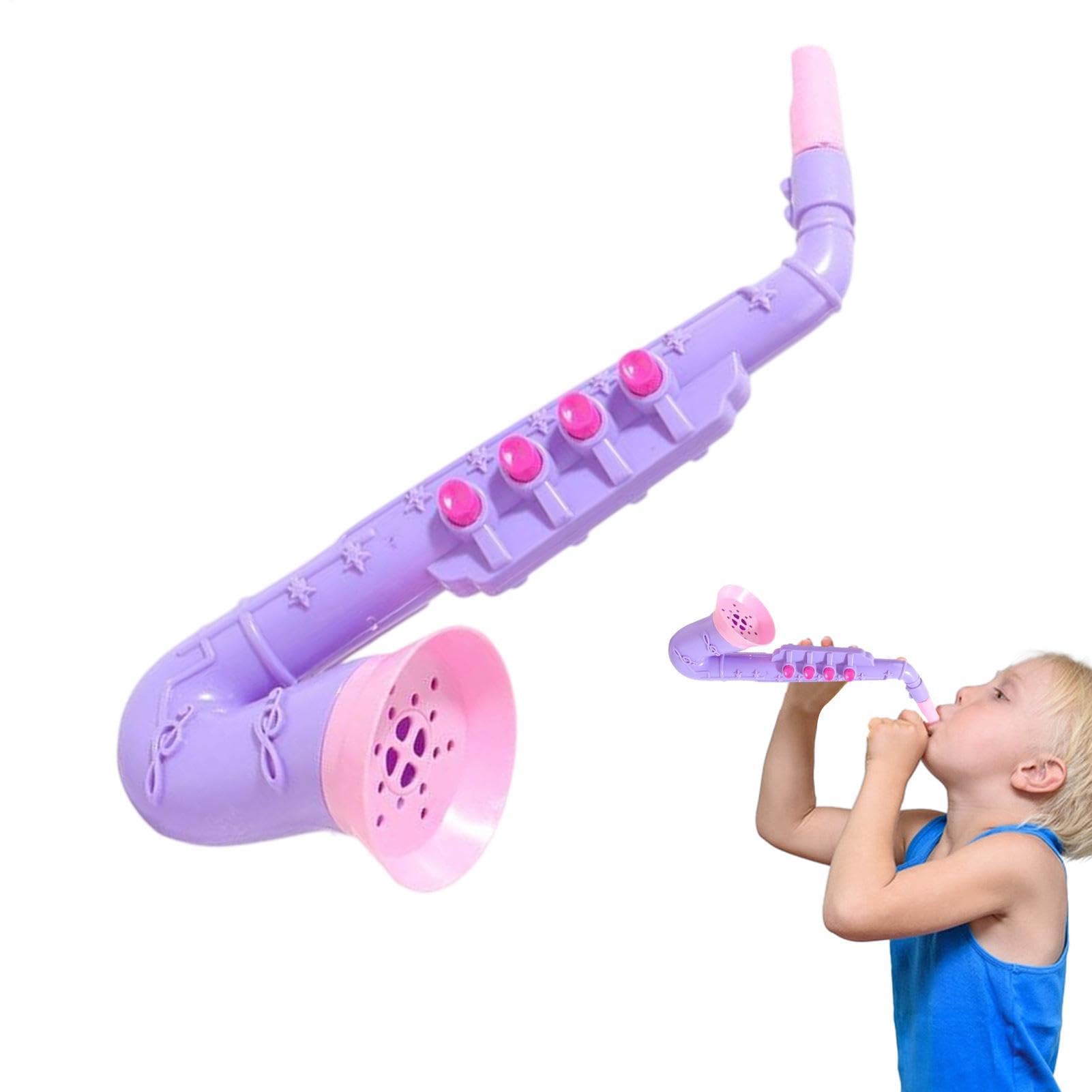 Saxofón de ,Seguro y Realista - Instrumento Musical De Saxofón - para Pequeños Principiantes Juego de Roles y Actuación Accesorios de Práctica en Casa y Preescolar Infantil