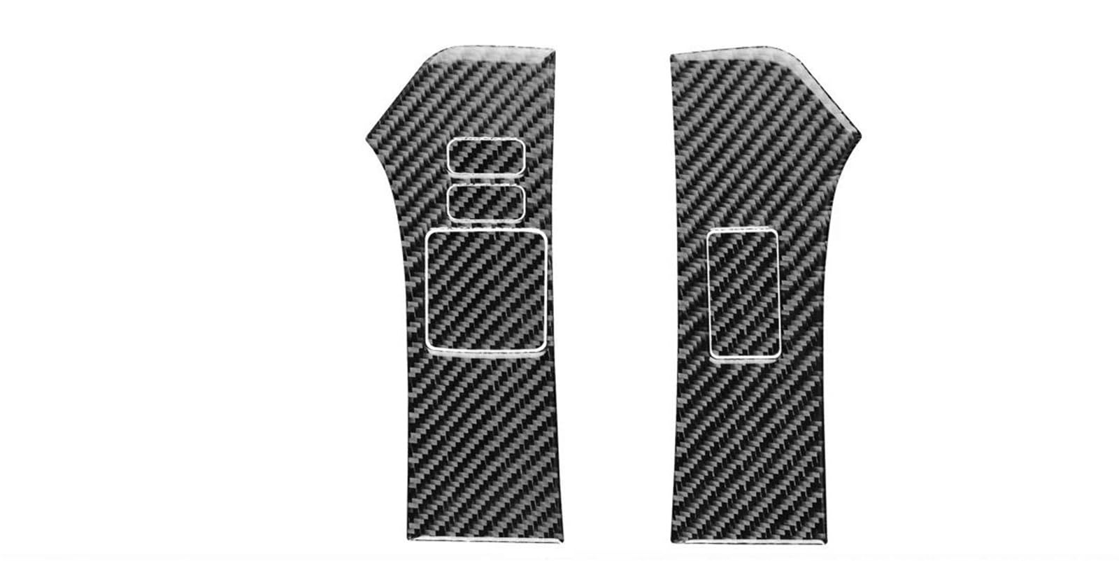Interior Decal Trim Carbon Fiber Sticker Car Windows Control Panel Trim for Toyota for Yaris 2006 2007 2008 2009 2010 2011 LHD RHD HQGQCEZEK(for LHD Black)
