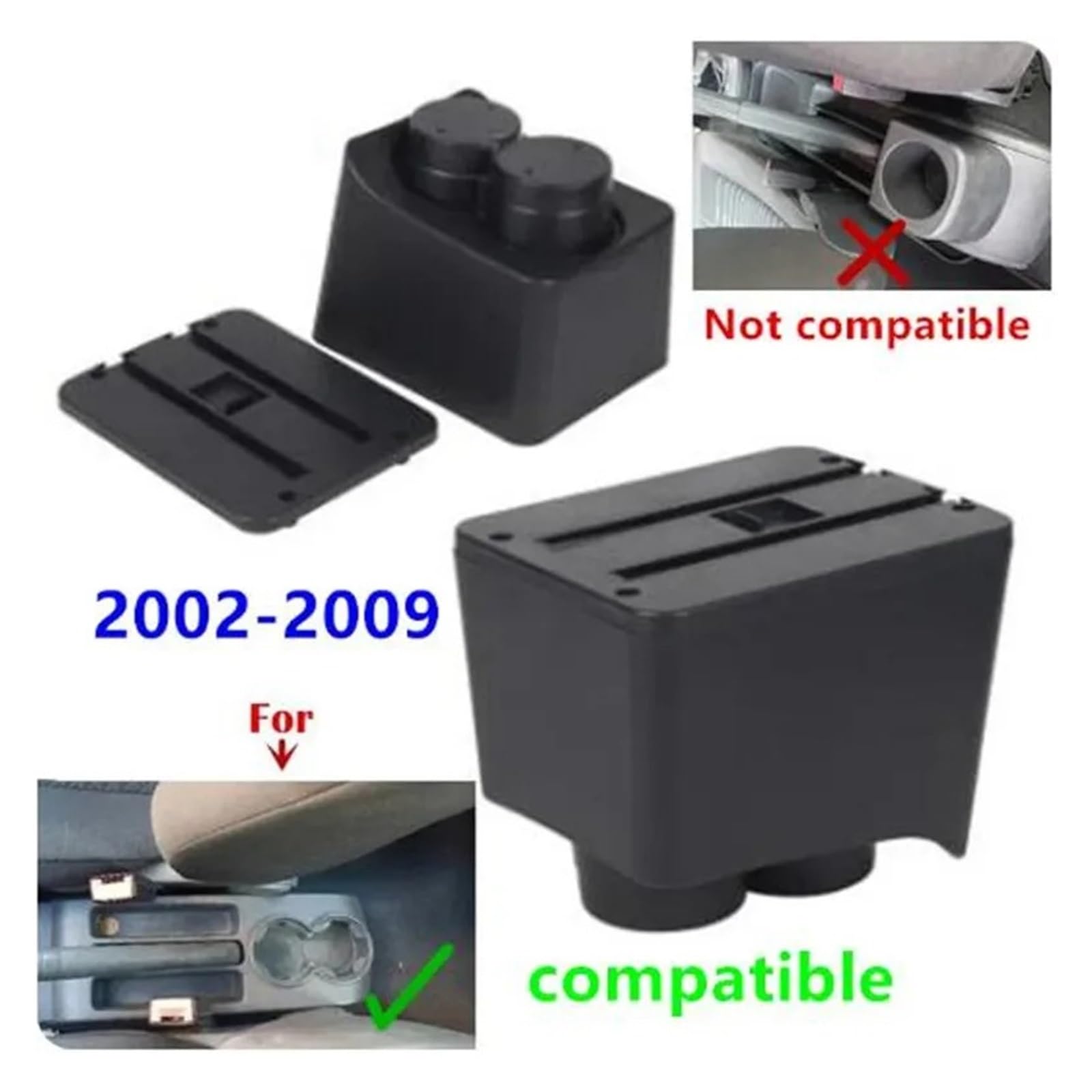Per Polo 9N 3 Mk4 2002-2009 Scatola Portaoggetti Per Bracciolo Per Auto