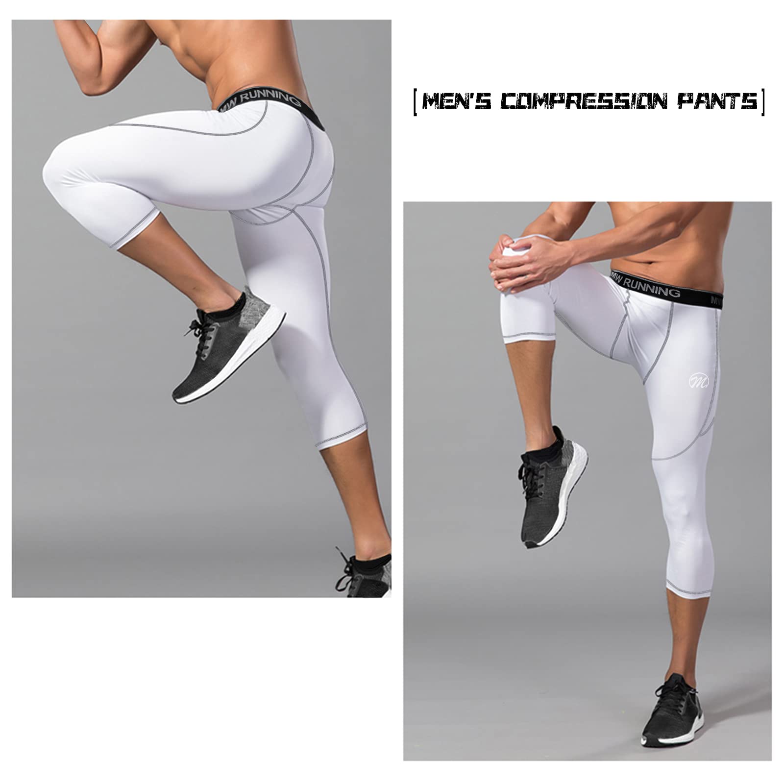 MEETWEE Herren Kompressionsshorts Boxershorts Kompressionshose Leggings Männer Sport Unterhosen Retroshorts Men Unterwäsche Atmungsaktiv