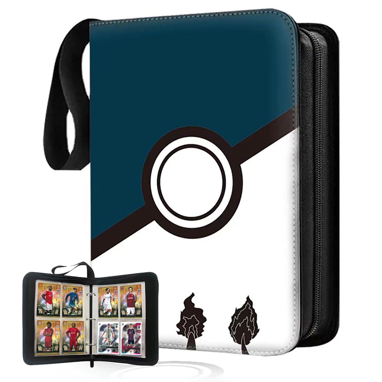 Album Collezione Carte 400 Tasche - Pelle PU Impermeabile Con Chiusura Lampo