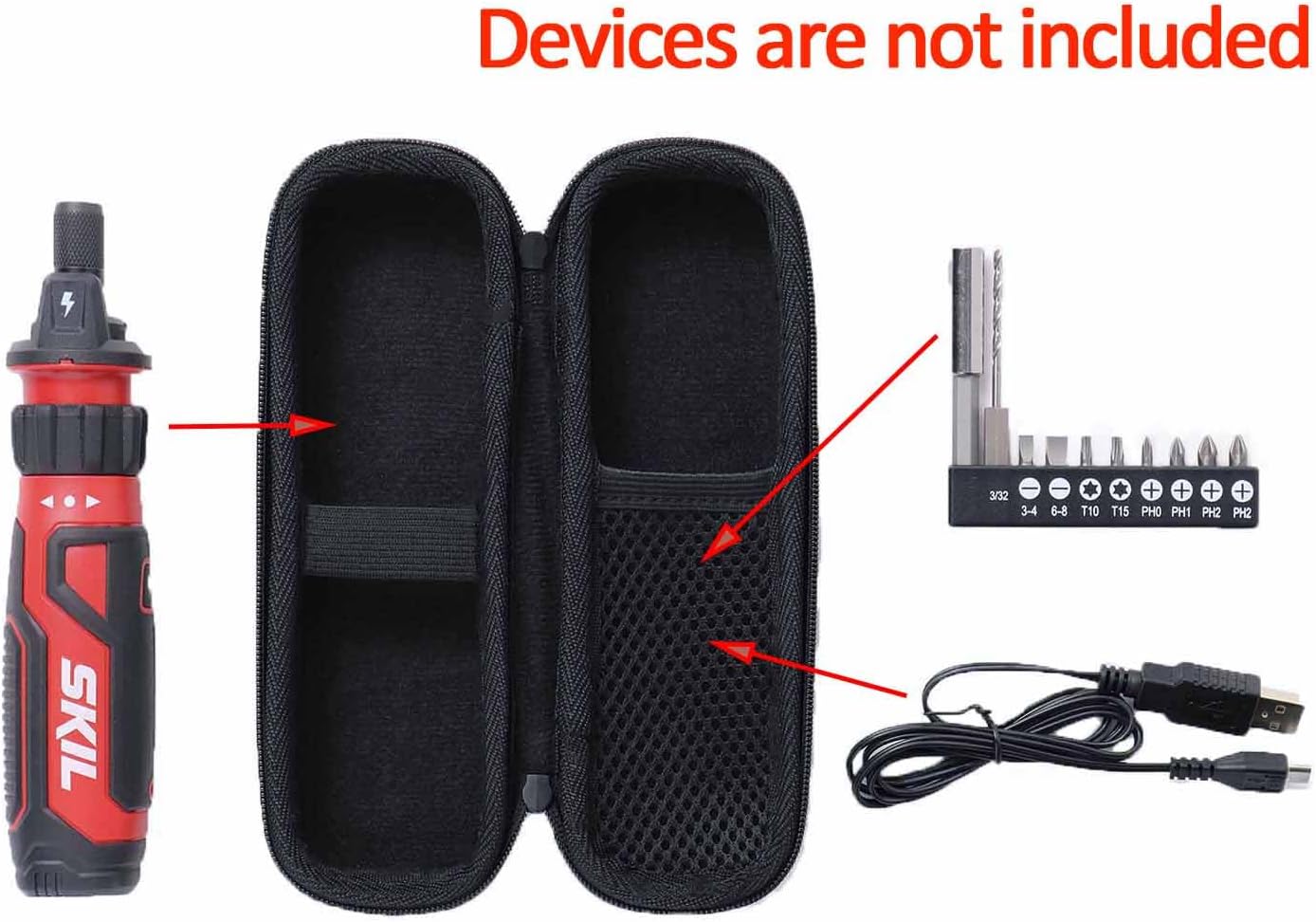 Hard Case Compatible with SKIL Rechargeable 4V Cordless Screwdriver - Image 4
