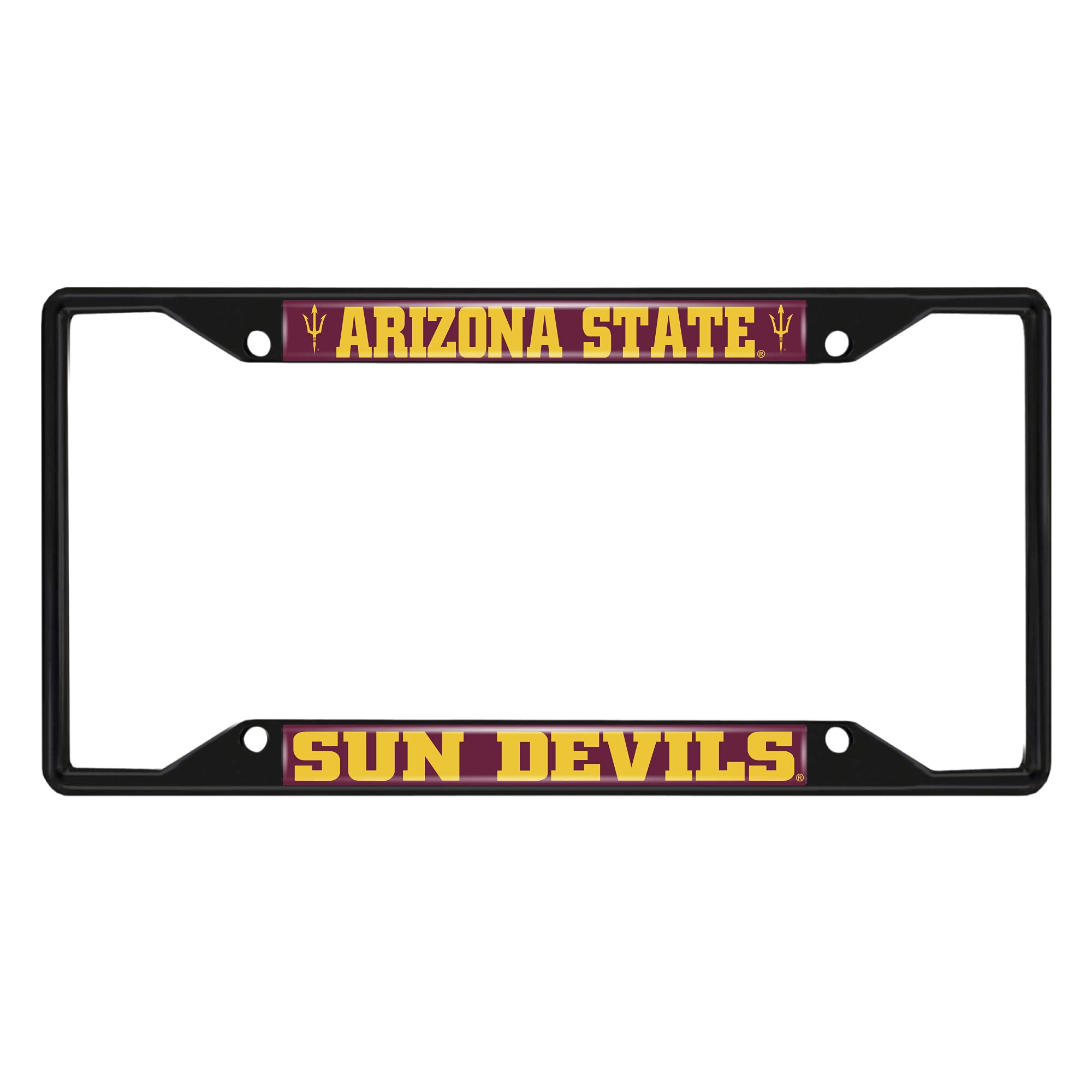 FANMATS 31244 Arizona State Sun Devils Metal License Plate Frame Black Finish
