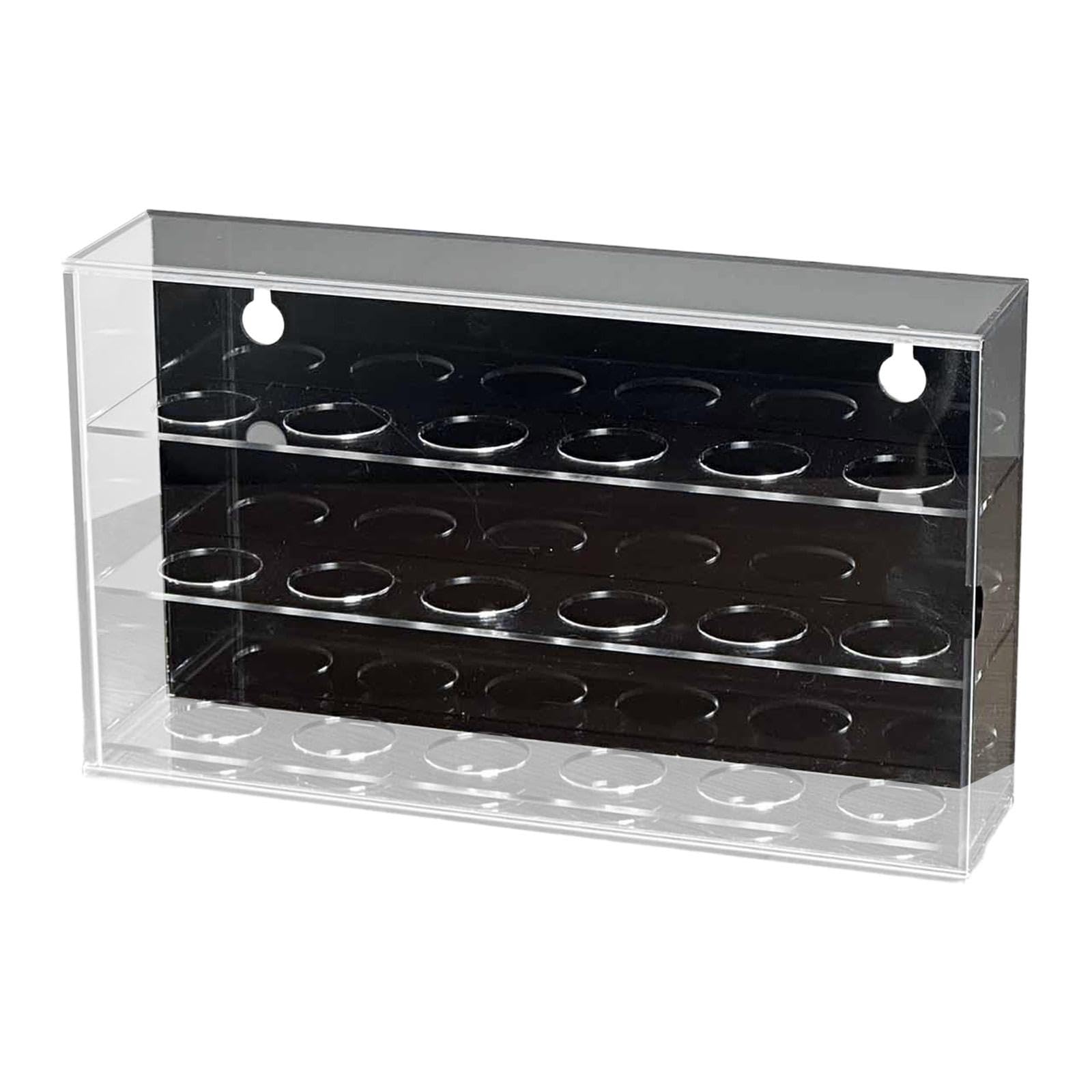 Golf Ball Display Case, 3 Layer Acrylic Storage Box Holds 18 Balls, Clear Showcase Cabinet Rack for Wall or Tabletop, Collection Gift for Office Fan