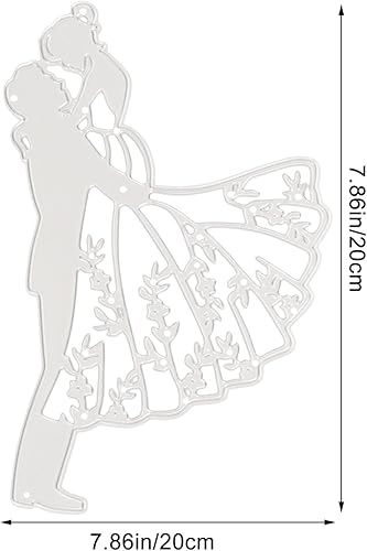 Miniatura 2 de Troqueles de corte de boda para decoración de boda, troqueles de pareja para hacer tarjetas, plantilla de amor 3D, molde de corte para novia, novio,