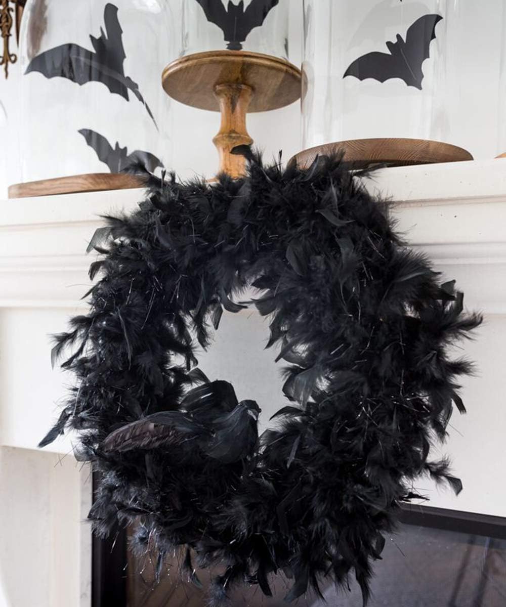 Benvo 400 Pcs Black Feathers 3-5 Inch Assorted Natural Black Duck Feathers for Arts and Crafts Projects Dream Catchers Party Decoration Dress-ups Hanging Garlands