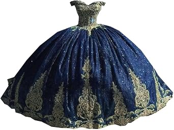 V Neck Gold Embellishment Ball Gown Quinceanera Sweet 16 Party Prom Dresses with Sleeves 2026