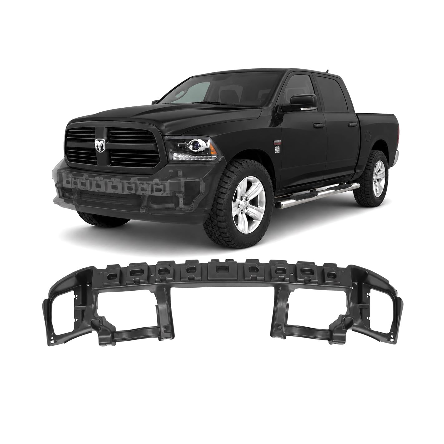 FitParts Compatible with Dodge Ram 1500 2013–2023 Front Bumper Absorber
