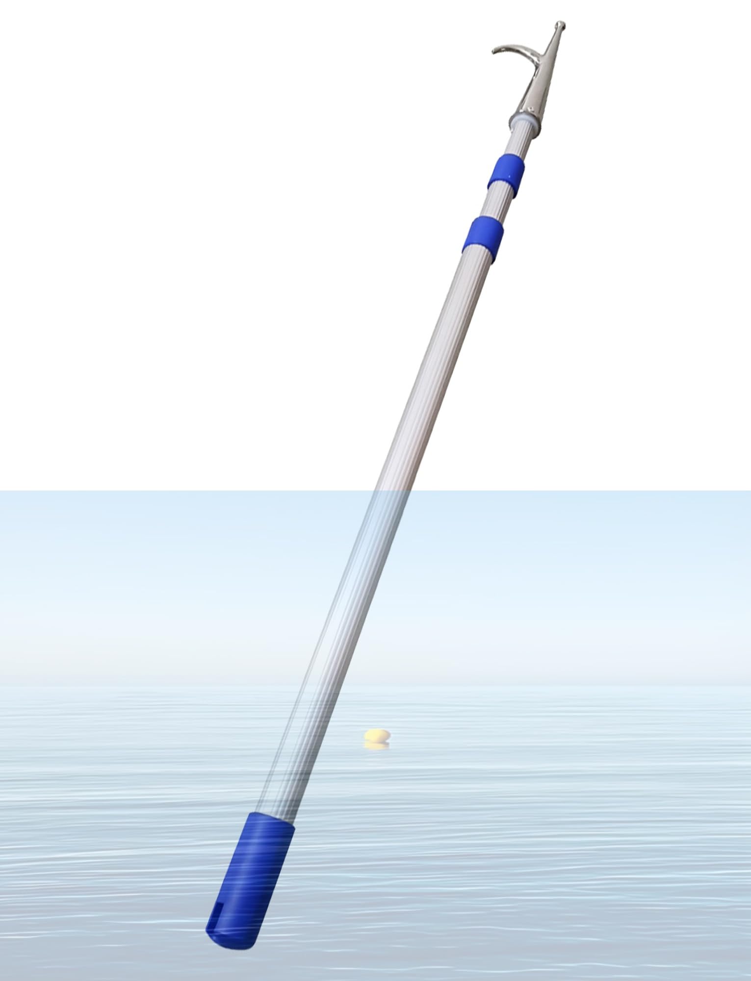 GHHVFEC Telescoping Boat Hook - Heavy Duty Extendable Marine Pole for Safe Docking and Rescue, Non-Slip Grip Aluminum for Pushing and Pulling
