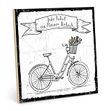 Shabby chic retro vintage nostalgie deko Holzdeko-Schild, Wandschild, Türschild, Holztafel, Holzbild im used-look aus MDF-Holz mit Zitat als Geschenk und Dekoration. Liebevoll von Hand in Kleinstserie gefertigt (made in Germany – by Type-Stoff)