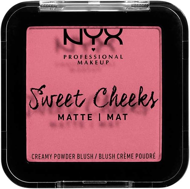NYX PROFESSIONAL MAKEUP Sweet Cheeks Creamy Powder Blush Matte, Rose & Play 08