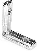 Vista 6 de 20 piezas de soporte L, perfil de aluminio estándar europeo Serie 2020 Ranura T 0.236 in Junta de soporte interior con tornillos, conector