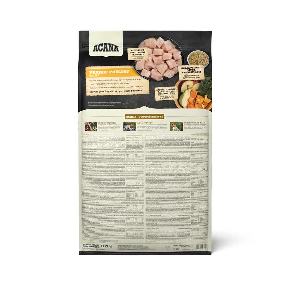 Acana Prairie Poultry comida para perro 17 Kg 1 Saco