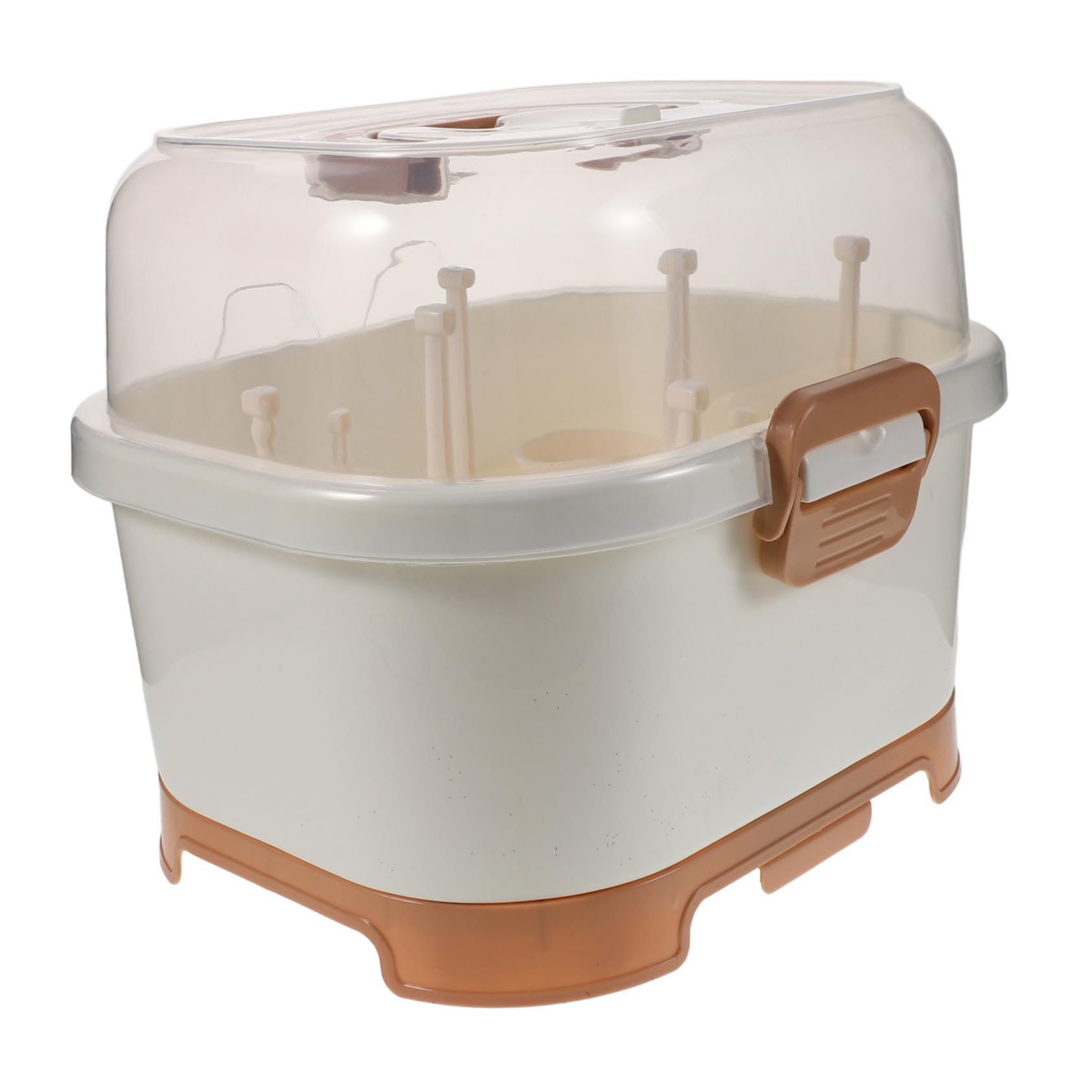 YARNOW Boîte de Rangement pour Biberons avec Égouttoir Support de Séchage Portable pour Biberons et Couverts Organisateur de Vaisselle pour Cuisine
