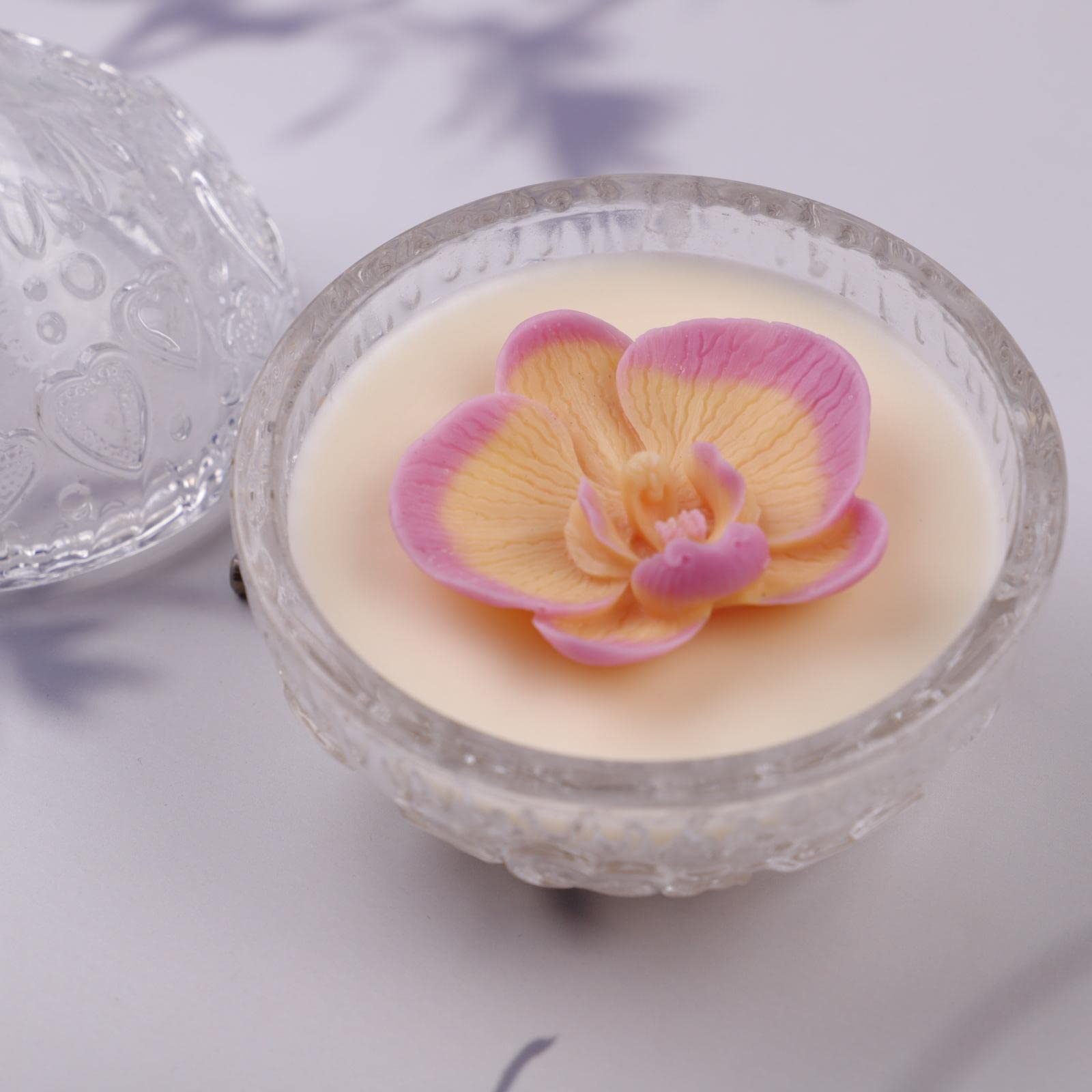 10 zestawów kwiatowych silikonowych form do świec mydło formy do aromaterapii świece rzemiosło dekoracja, Phalaenopsis