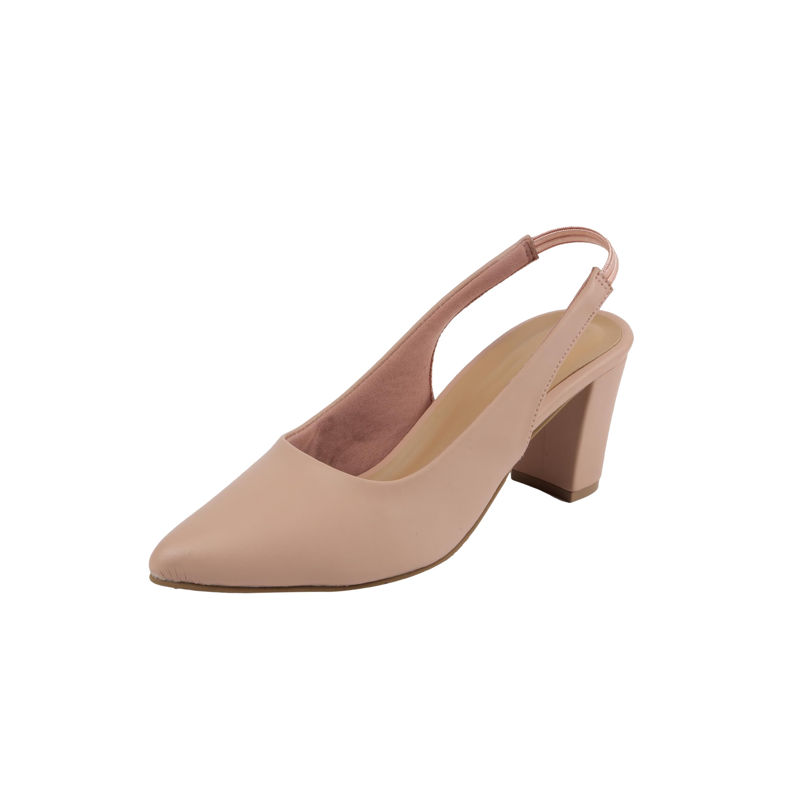 Women's Slingback Pumps with Pointed Toe and Block Heel Shoes-image-46