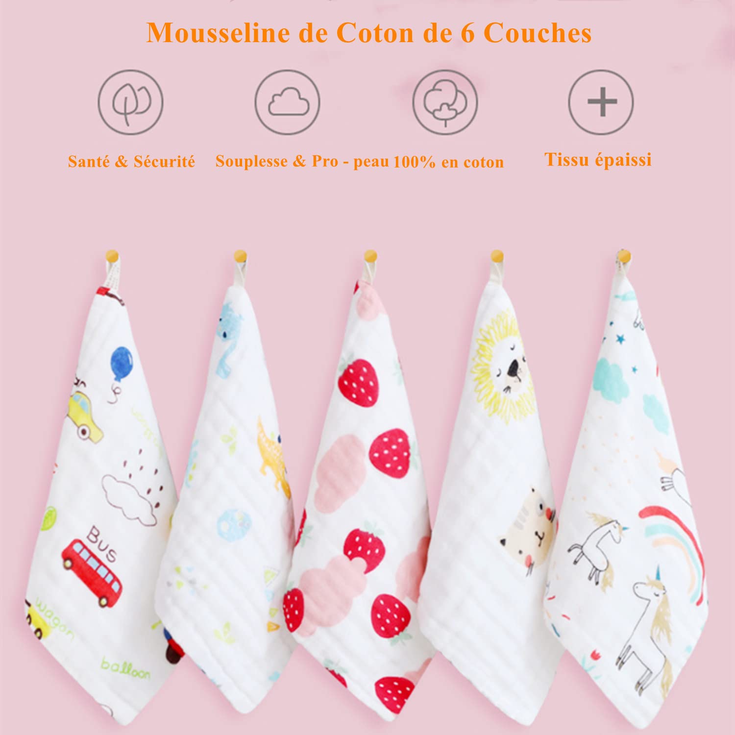 ggersgt Langes Bébé en Mousseline de Coton,Lange Coton Bébé Double ggersgt Langes Bébé en Mousseline de Coton,Lange Coton Bébé Double