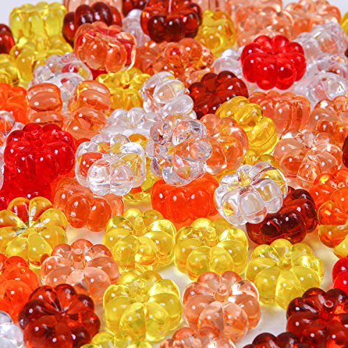 image for Aneco 90 Pieces Mini Acrylic Pumpkin Harvest Fall Decorations Vase Fil